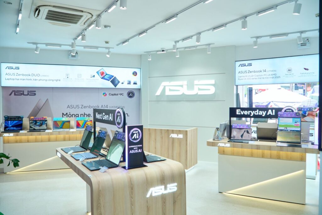 asus mo cua hang trai nghiem tai tp ho chi minh gioi thieu loat laptop ai mong nhe 6892af4f5a567