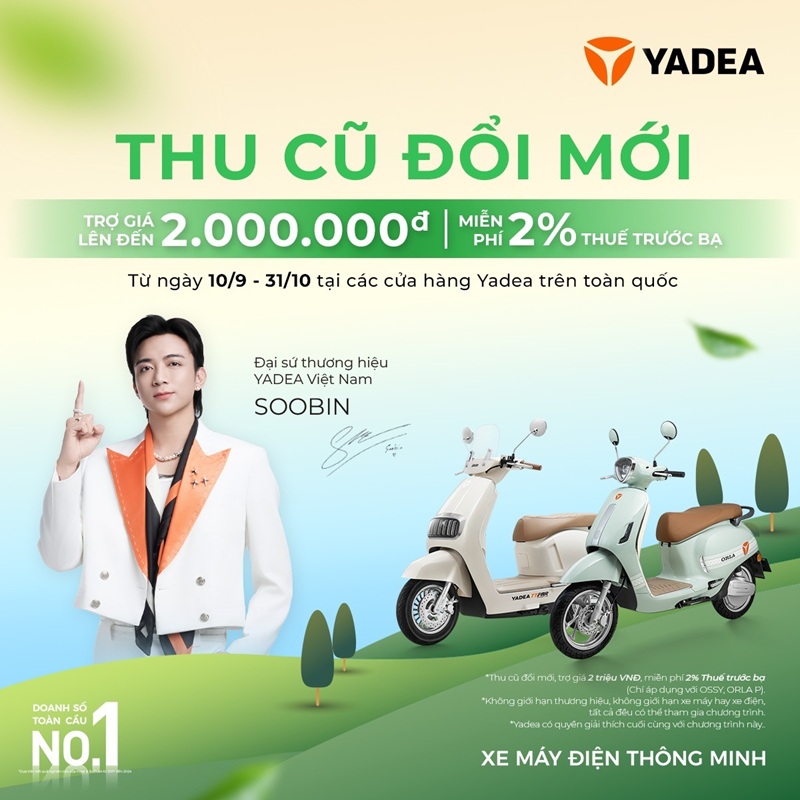 Cùng sinh viên gieo xanh mọi hành trình, YADEA khẳng định vai trò tiên phong 2 sv